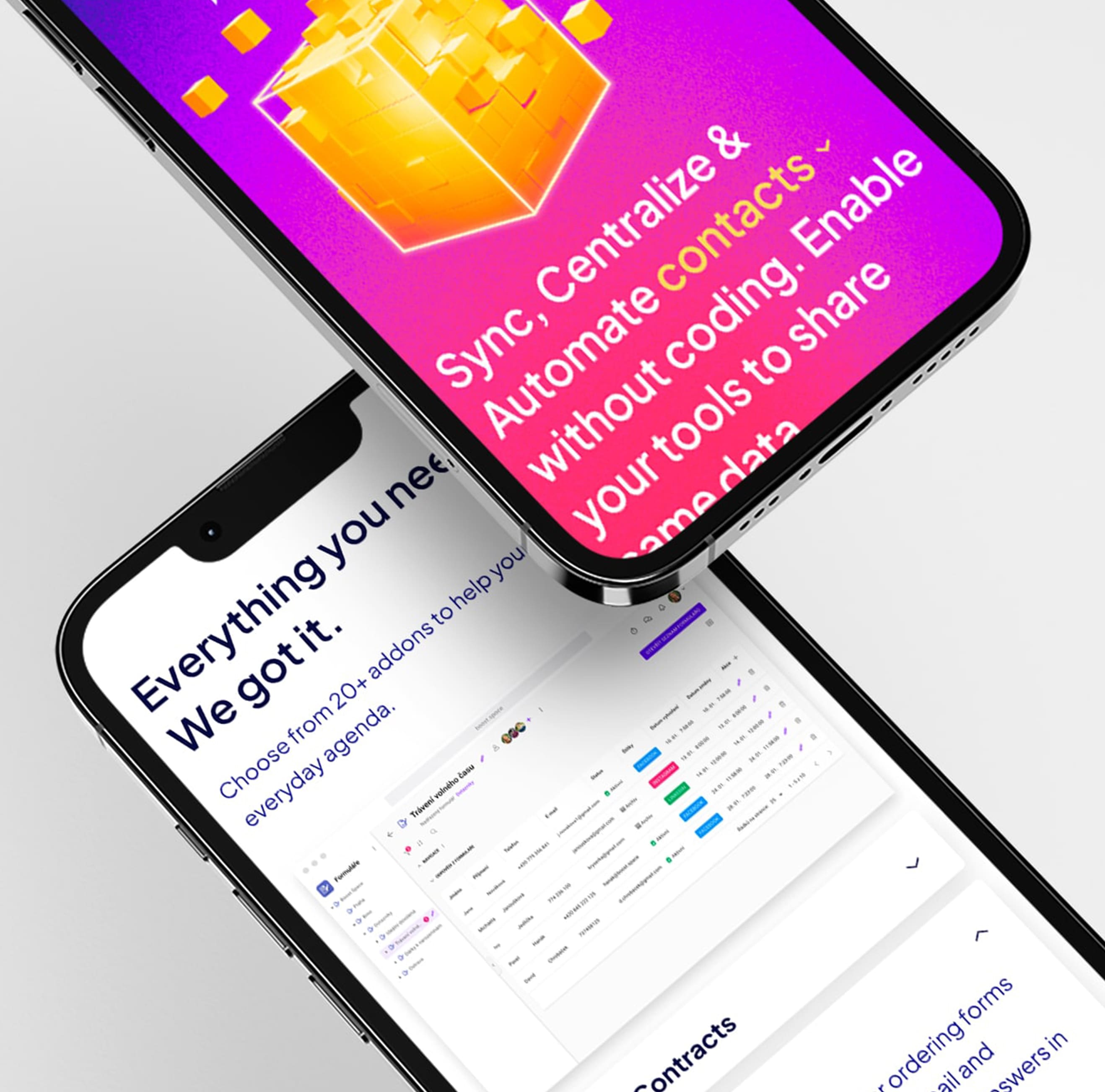 Boost space web mobile