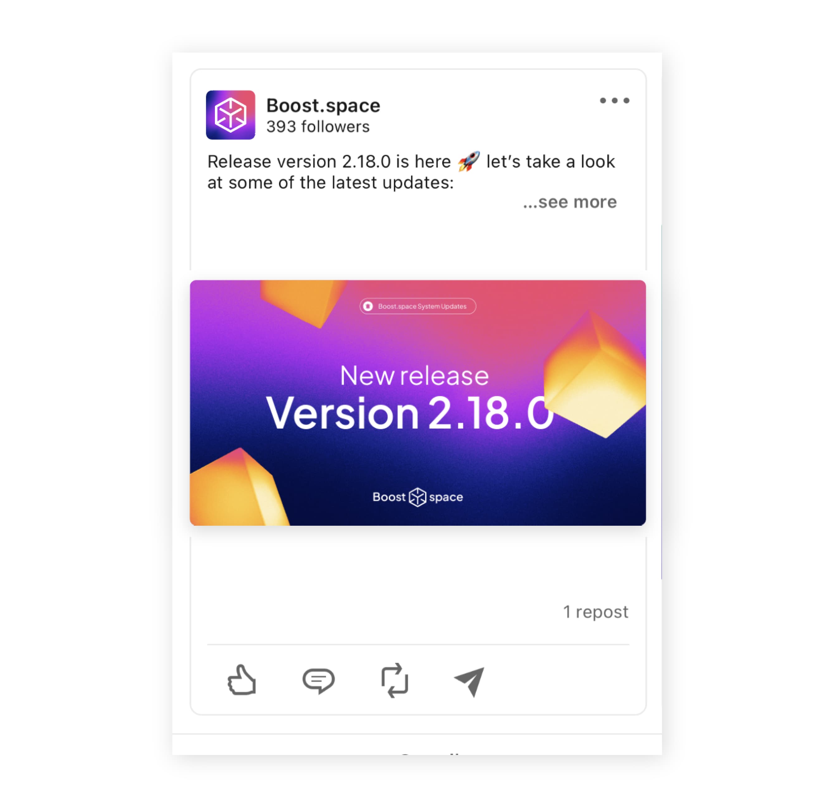 Boost space posts
