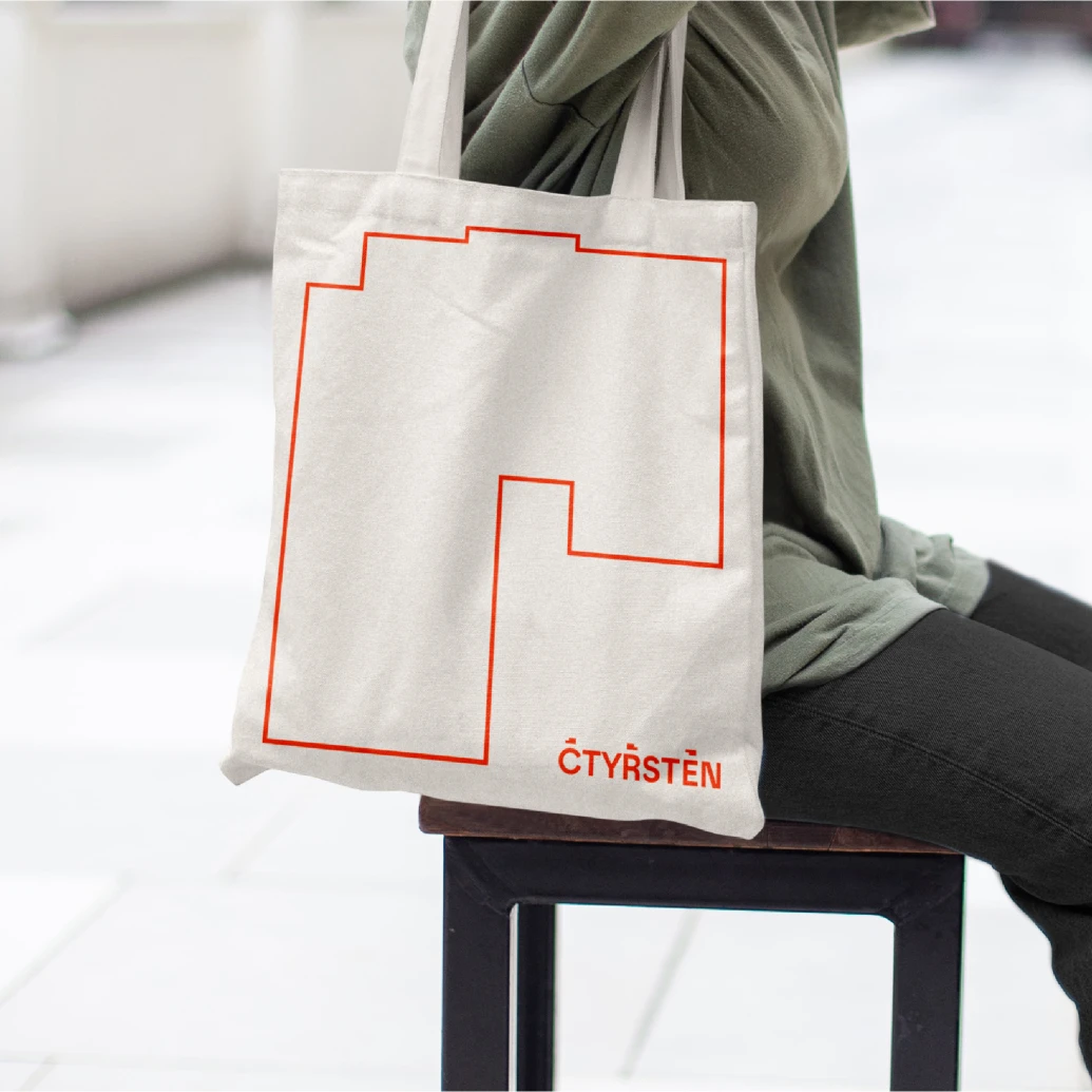 Čtyřstěn totebag